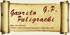 Gavrilo Puligrački vizit kartica